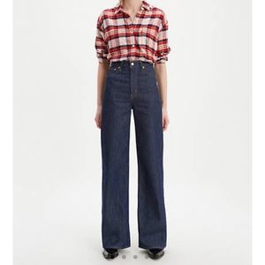 Levis Ribcage Jeans High Rise Wide Leg Den…